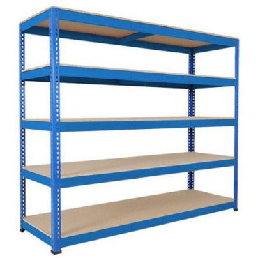 Manutan Expert - Rapid 1 varastohylly - 1980x2440x915 mm - 5 sinistä hyllytasoa - 150 kg/hyllytaso - Helppo asennus