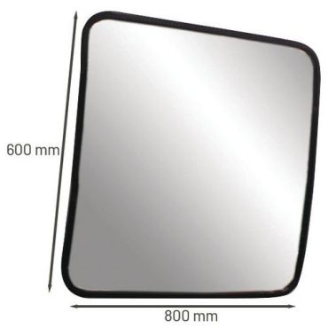 Manutan Expert - Suorakulmainen valvontapeili 800x600 mm sisäkäyttöön - 20m näkyvyys 130° näkökenttä