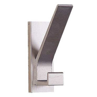 Suora koukku teräs - Seinälle kiinnitettävä - Harmaa - 1 koukku - 3,5x10,5 cm