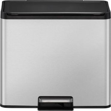 Eko - Roskakori polkimella essential recycler step bin 20+9 l matta ruostumatonta terästä