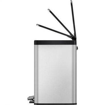 Eko - Roskakori polkimella essential recycler step bin 20+9 l matta ruostumatonta terästä