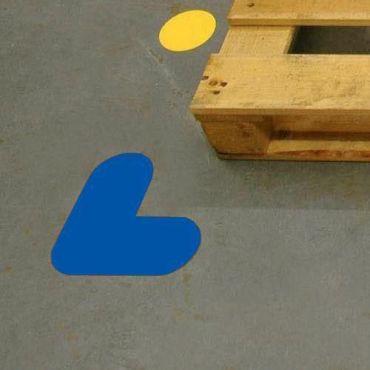 Lattiamerkit L Sininen 200 x 200 mm 10 kpl PVC Opasteet & Tiedotus