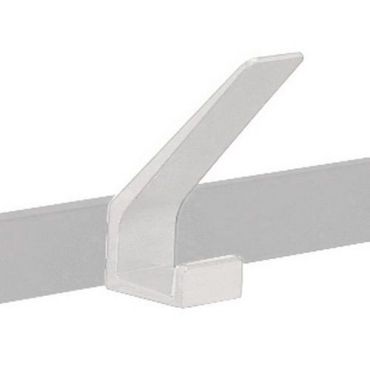 Seinäkoukku suora valkoinen teräs - 1 koukku 10.5 cm korkea 3.5 cm leveä - Tukeva ja tyylikäs