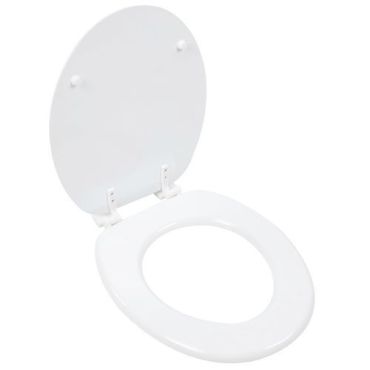 Manutan Expert - WC-istuinrengas - Valkoinen MDF - 445x375x40mm - Kestävä ja kierrätettävä