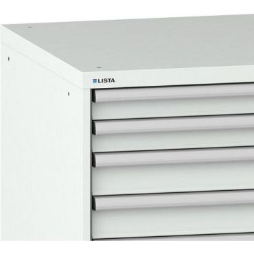 Lista - Työkalukaappi 8 laatikkoa - 1023x725x1000 mm - 200 kg/hyllytaso - Teräs - Vaaleanharmaa