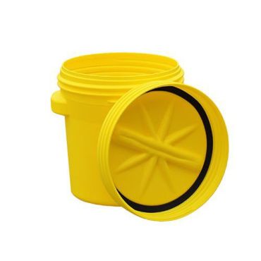 Justrite - Tynnyrisuoja-astia Poly Overpack 75 L - Keltainen Teräs - 5.9 kg