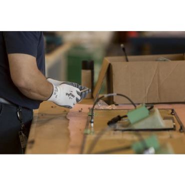 Ansell HyFlex 11-800 käsittelykäsine - Koko 9 harmaa/valkoinen - Kevyt käsittely polyuretaani nailon