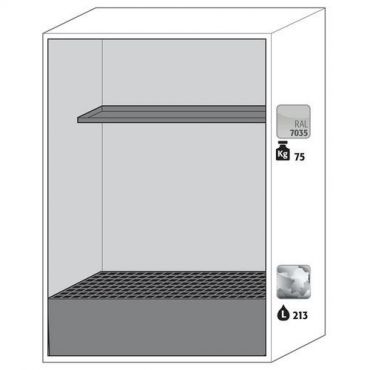 Asecos - Turvakaappi xl-classic-90 xl90.222.155.wdas vaaleanharmaa