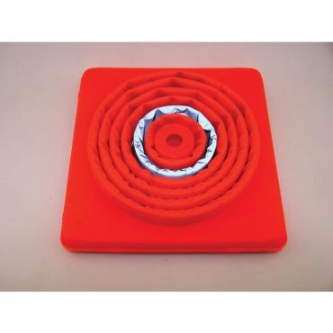 Mottez - Sisäänvedettävä liikennekartio - Oranssi/harmaa 42 cm korkea - Turvallinen ja tilaa säästävä