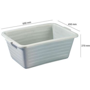 Harmaa kuljetussäiliö kokonaispituus: 650 mm – kokonaisleveys: 450 mm - Witre
