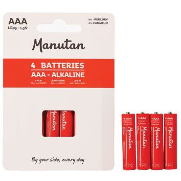 Manutan expert - Alkaliparisto aaa/lr03 ei ladattava - 4 kpl