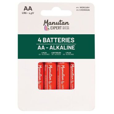 Manutan Expert - AA/LR06 alkaliparisto - 4 kpl - Luotettava virta
