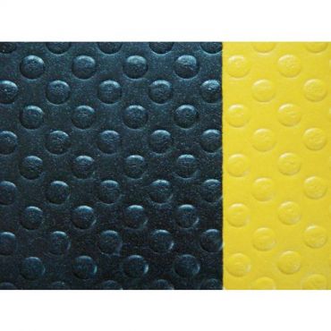 Notrax - Kuormitusta keventävä matto bubble sof-tred 90x700 cm musta ja keltainen