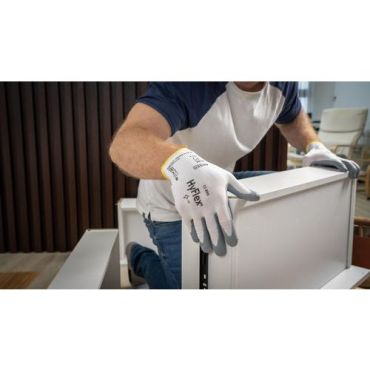 Ansell HyFlex 11-800 käsittelykäsine - Koko 9 harmaa/valkoinen - Kevyt käsittely polyuretaani nailon