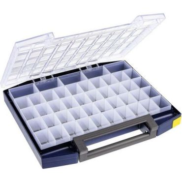 Raaco - Lajittelulaatikko Boxxser 55 - 45 lokeroa - Sininen/Läpinäkyvä - 10 kg kuormitus - 3 vuoden takuu
