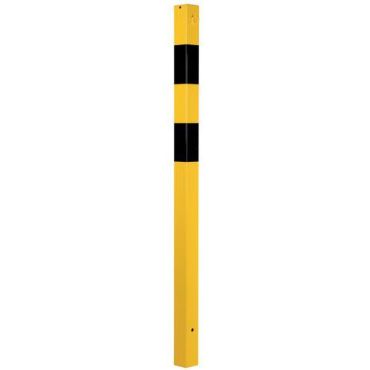 Crash Stop - Pylväs 70x70mm 1400mm lenkeillä kelta-musta - Sinkitty teräs - Kierrätetty 99.9%