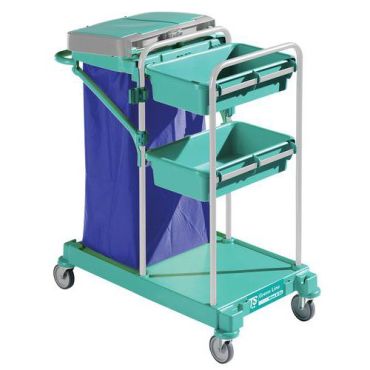 TTS - Siivousvaunu GreenLine - 12 L - Vihreä - Muovi - 105 cm korkea