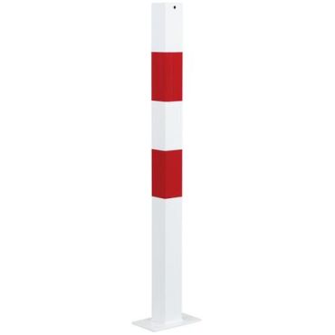 Crash Stop - Pylväs 70x70mm 1000mm puna-valkoinen - Sinkitty teräs - Kierrätetty 99.9%