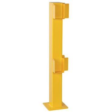 Crash stop - Kulmapylväs turvakaide kiinnityslevyillä