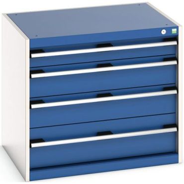 Bott - Työpajakaappi laatikoilla cubio sl-867-4.1 vaaleanharmaa/sininen