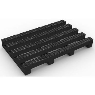 Plastex - Vynagrip teollisuusmatto - 60 cm leveä musta PVC öljyn- ja haponkestävä liukumaton 15 mm paksu