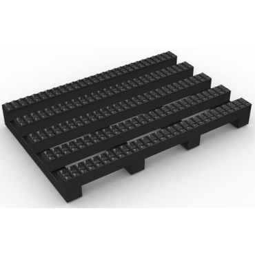 Plastex - Vynagrip teollisuusmatto - 122 cm leveä musta PVC öljyn- ja haponkestävä liukumaton 15 mm paksu