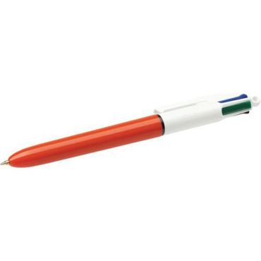 BIC - 4-värinen kuulakärkikynä - 0,8 mm hieno kärki - Kierrätetty 80% pakkauksesta - 12 kpl