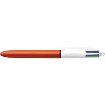 BIC - 4-värinen kuulakärkikynä - 0,8 mm hieno kärki - Kierrätetty 80% pakkauksesta - 12 kpl