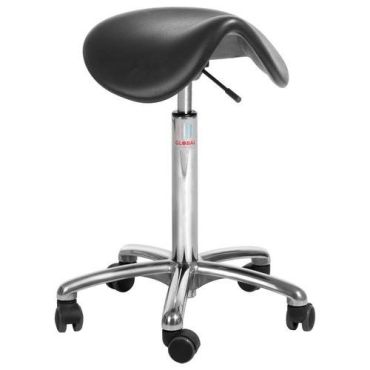 Global Professional Seating - Satulatuoli Dalton PU pyörillä - Musta Säädettävä korkeus 66-92 cm 5-jalkainen pohja Ekologinen