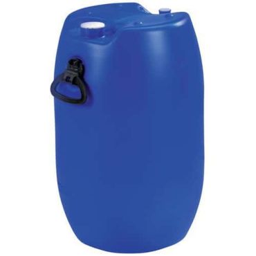 Sininen 60 litran pyöreä tynnyri - HDPE-materiaali UN-hyväksytty nesteille 100% kierrätettävä