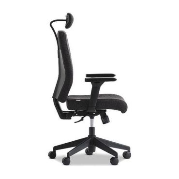 Lotuss - Adenau-työtuoli kangas antrasiitti/musta - Ergonominen säädettävä niskatuki synkroninen mekanismi