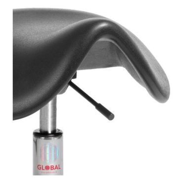 Global Professional Seating - Satulatuoli Dalton PU pyörillä - Musta Säädettävä korkeus 66-92 cm 5-jalkainen pohja Ekologinen