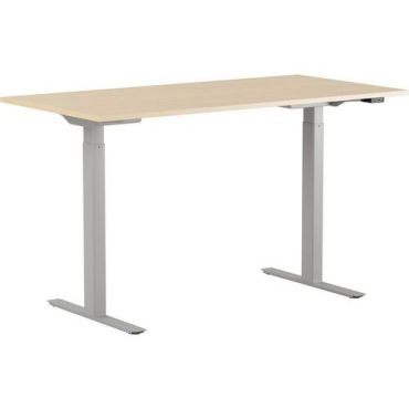 Lotuss - Sähkökäyttöinen työpöytä Madrid Basic - 160x80 cm hopea/tammi - Säädettävä korkeus 68-115 cm