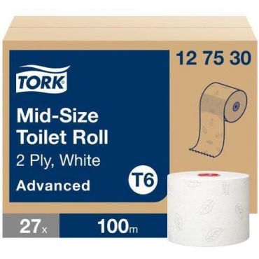 Tork Compact WC-paperi - 2 kerrosta 24 rullaa - Kierrätetty paperi ympäristöystävällinen