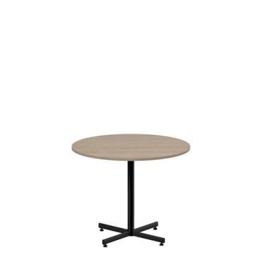 Lanab - Kahvilan pöytä ø90cm valkolasitettu saarnilaminaatti/musta