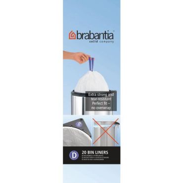 Brabantia - Roskapussi 15-20 litraa kiristysnyörillä (d) valkoinen
