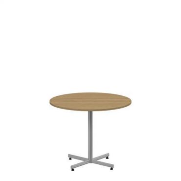 Lanab - Kahvilan pöytä ø90cm tammilaminaatti/hopea