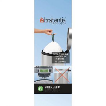 Brabantia - Roskapussi 23-30 l kiristysnyörillä (g) valkoinen