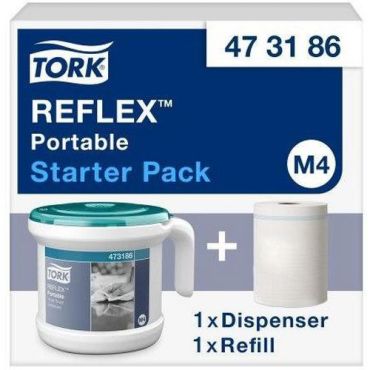 Tork - Keskisyöttörullan annostelija - Valkoinen/sininen - Tehokas ja hygieeninen