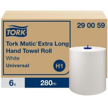 Tork - Paperipyyherulla H1 Universal - Erikoispitkä 1-kerroksinen Valkoinen - Ympäristöystävällinen