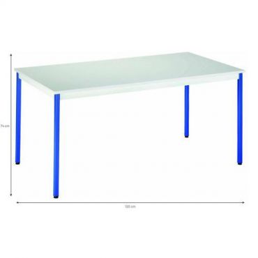 Manutan expert - Pöytä vakio 120 x 60 harmaa/sininen