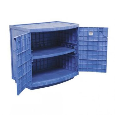 Justrite - Kemikaalikaappi aggressiivisille aineille - 914x660x889 mm - Polystyreeni Sininen