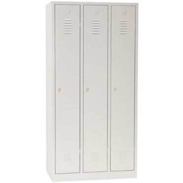 Manutan Expert - Pukukaappi Classic 300 - 3 lokeroa harmaa teräs 1800x885x500mm 10v takuu