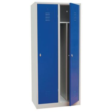 Manutan Expert - Pukukaappi Tellus XL - 2 kaappia harmaa/sininen - 1800x800x500mm - Teräs epoksipinta 10v takuu
