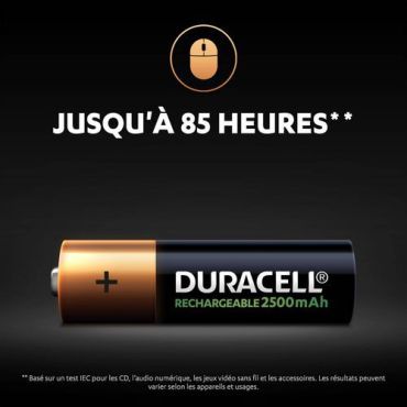 Duracell - Ladattavat AA-paristot Ultra 2500 mAh - 4 kpl - Pitkäkestoiset ja ympäristöystävälliset