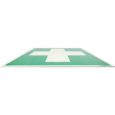 Brady - Ensiapu opaste - 200x200mm polypropeeni - Neliömäinen hätätilannekilpi