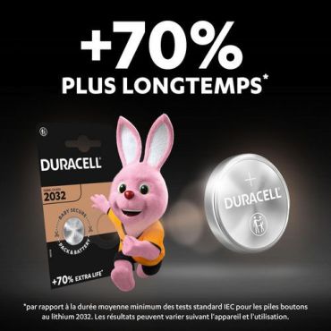Duracell - CR2032 litiumparistot 3V - 2 kpl - Pitkäkestoiset ja luotettavat - Sopii avaimenperiin ja pienlaitteisiin