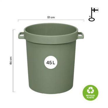 Orthex - Tynnyri kahvoilla 45 l metsänvihreä