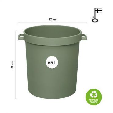 Orthex - Tynnyri kahvoilla 65 l metsänvihreä