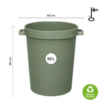 Orthex - Tynnyri kahvoilla 80 l metsänvihreä